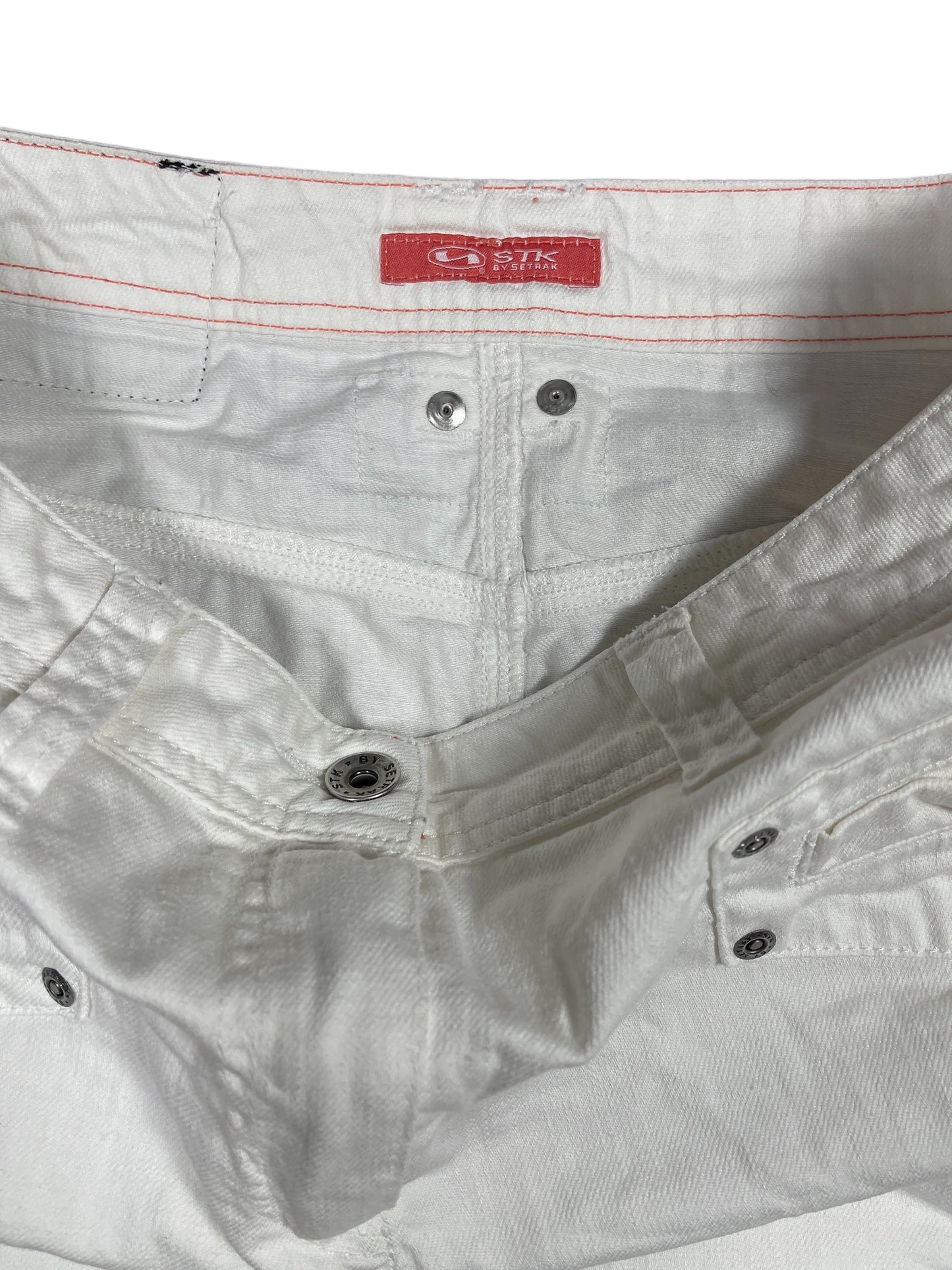 Y2k STK Denim Skirt White - M