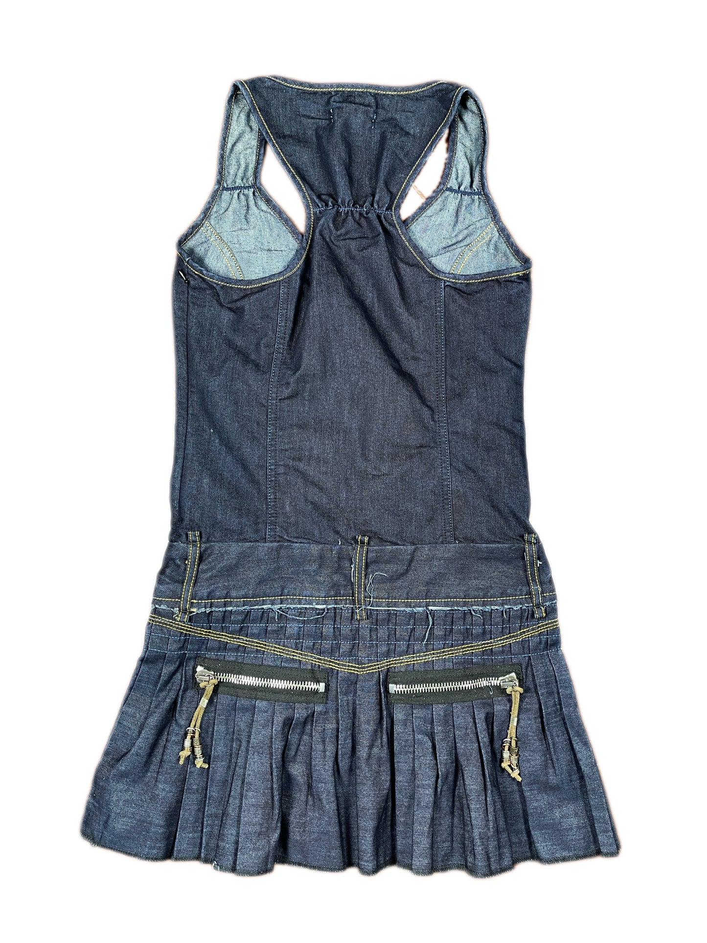 Y2k Diesel Sleeveless Denim Dress Blue - XS