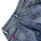 Y2k Salsa Low Waist Flared Denim Pants Blue - S