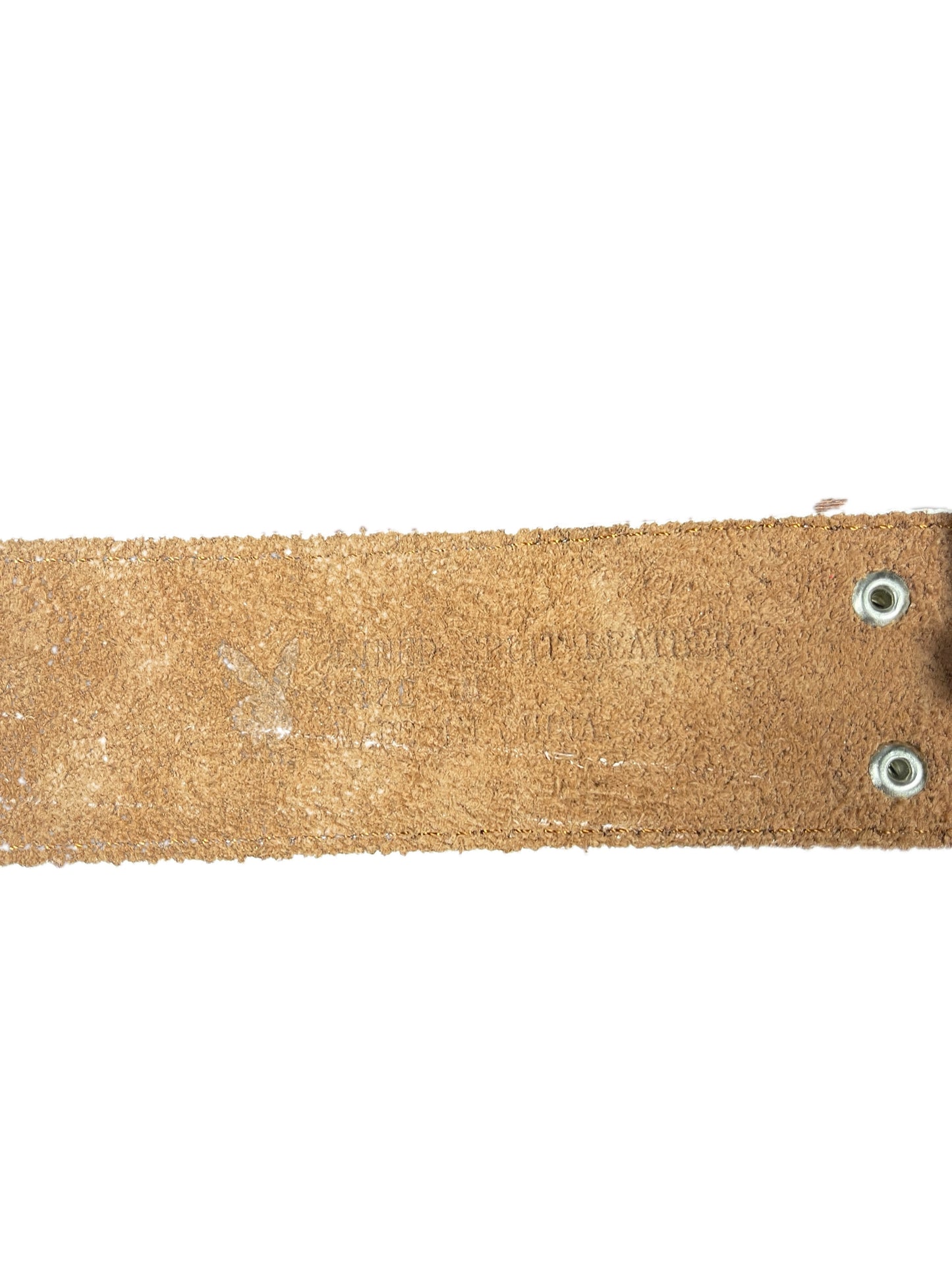 Y2k Playboy Leather Belt Creme 2004