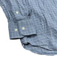Vintage Valentino Uomo Long Selve Shirt Chekered Blue - L