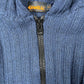 Y2k Cannibal Zip Through Knitted Hoodie Blue XS