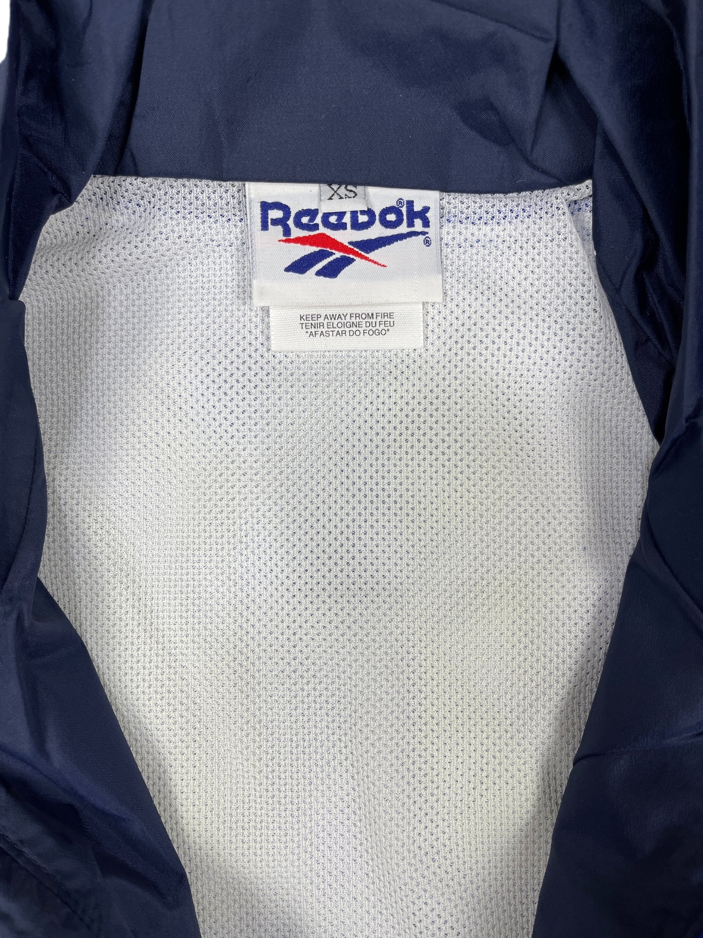 Vintage Reebok Track Jacket Blue Black - XS