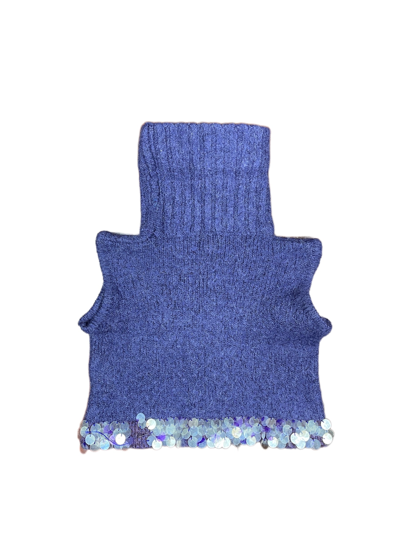 Y2k Miss Sixty Sleeveless Sweatshirt Navy - M