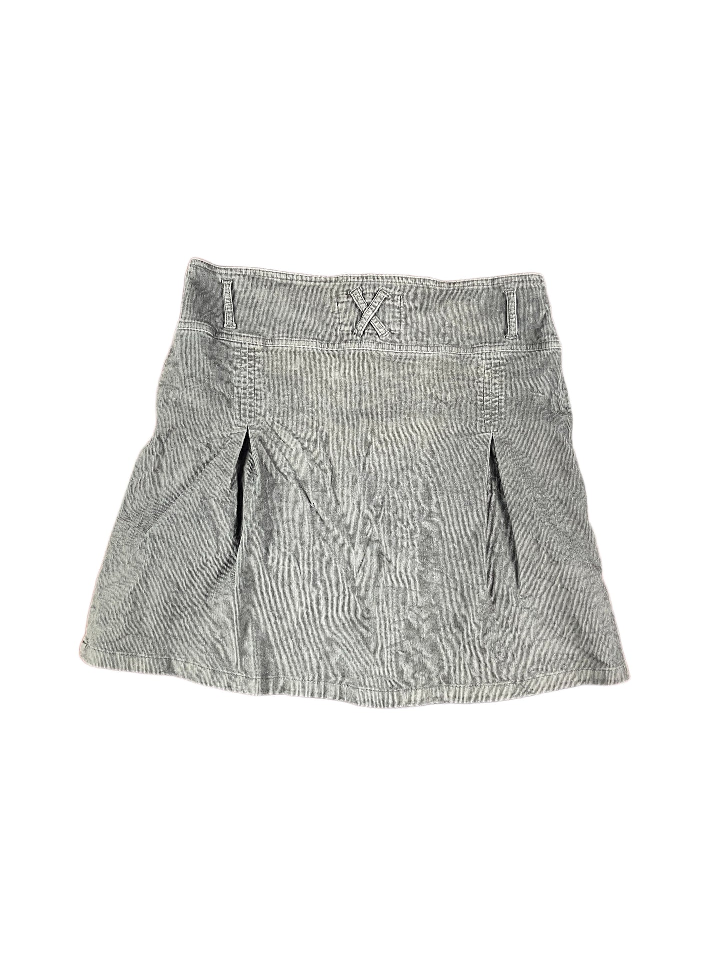 Y2k Mim Corduroy Skirt Gray - XL