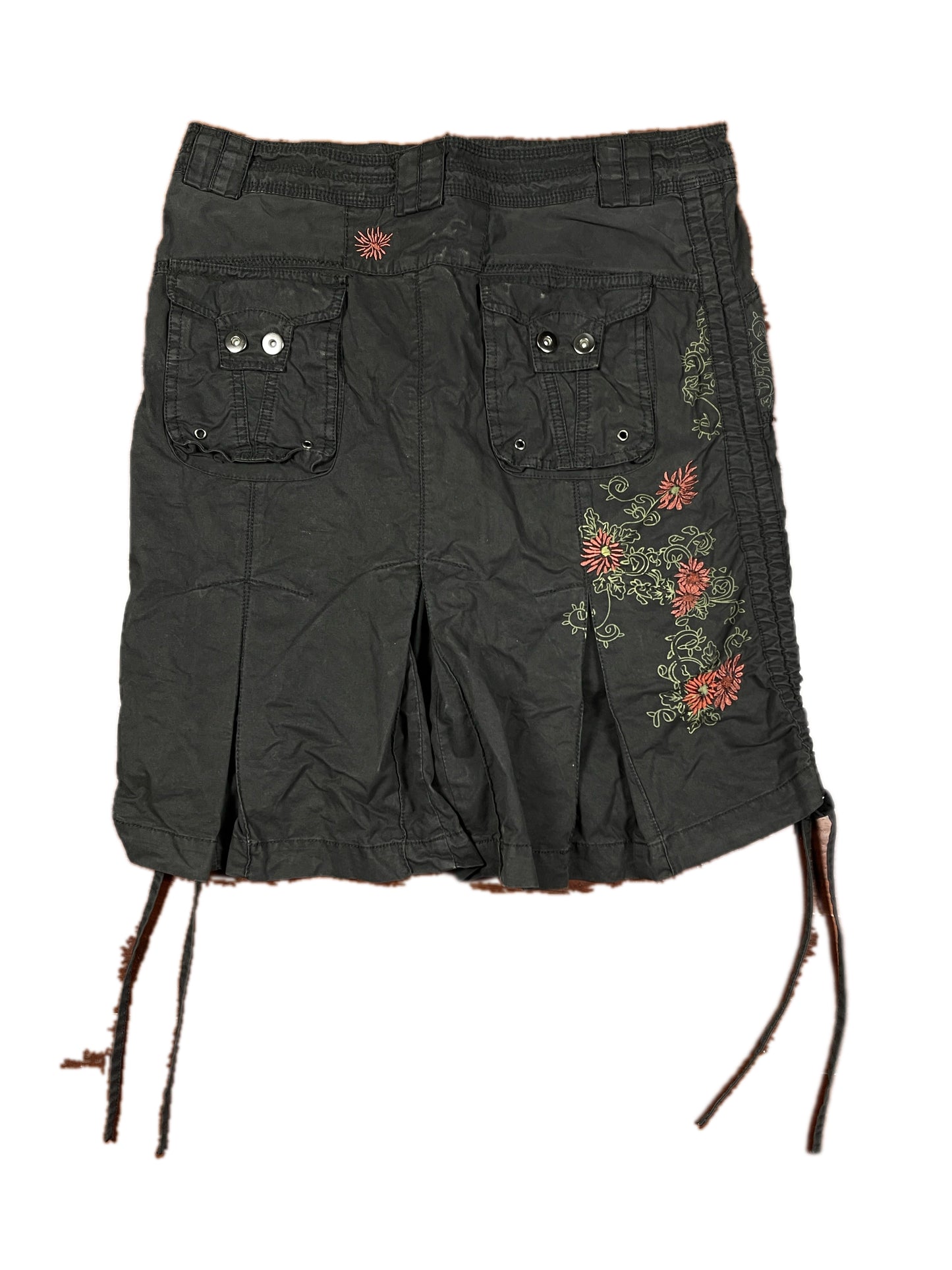 Y2k DTP Cargo Skirt Black - XL