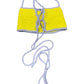 Knitted Sleeveless Top Yellow Purple S/M