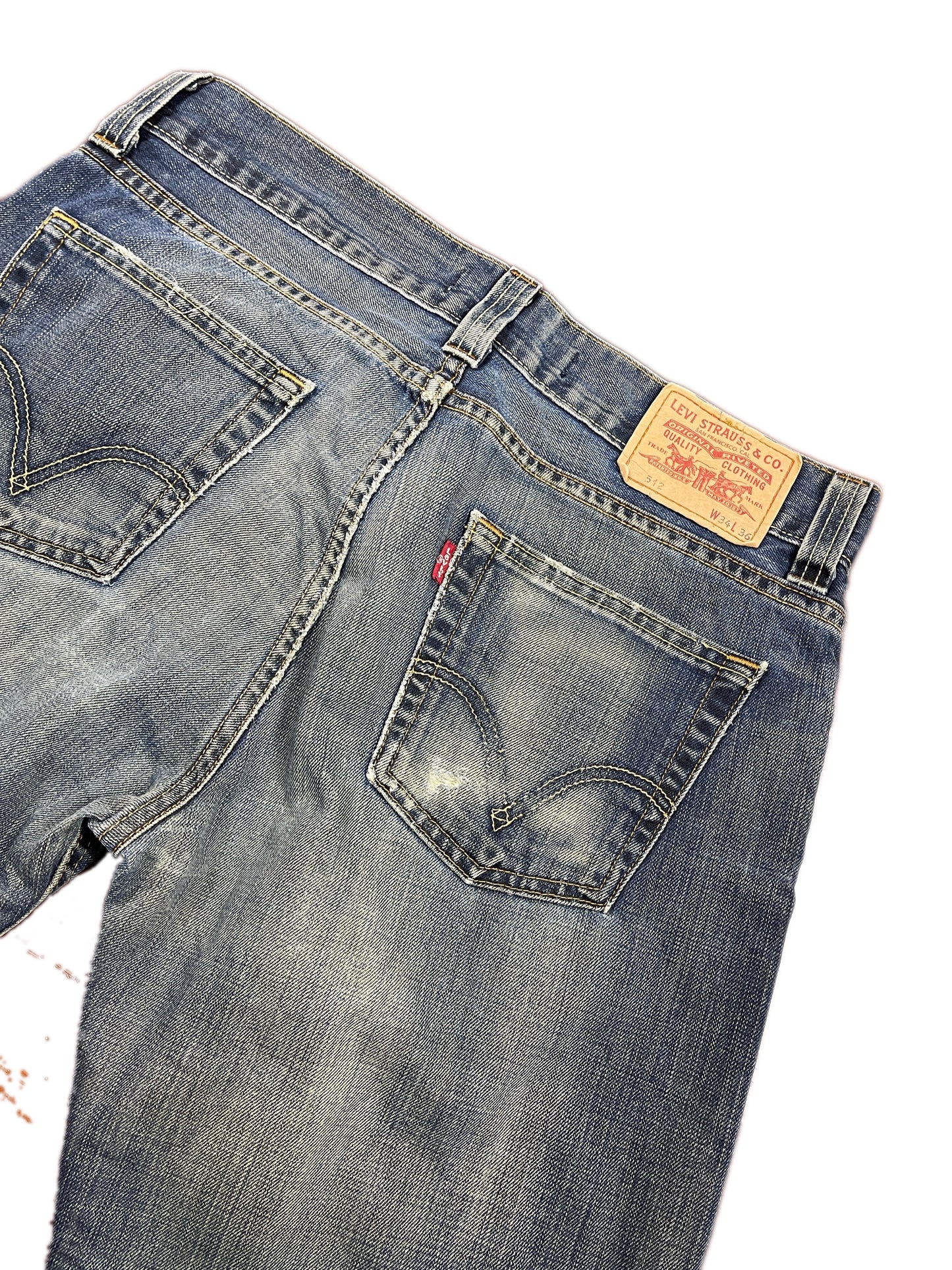 Y2k Levi's 512 Bootcut Denim Pants Blue - L