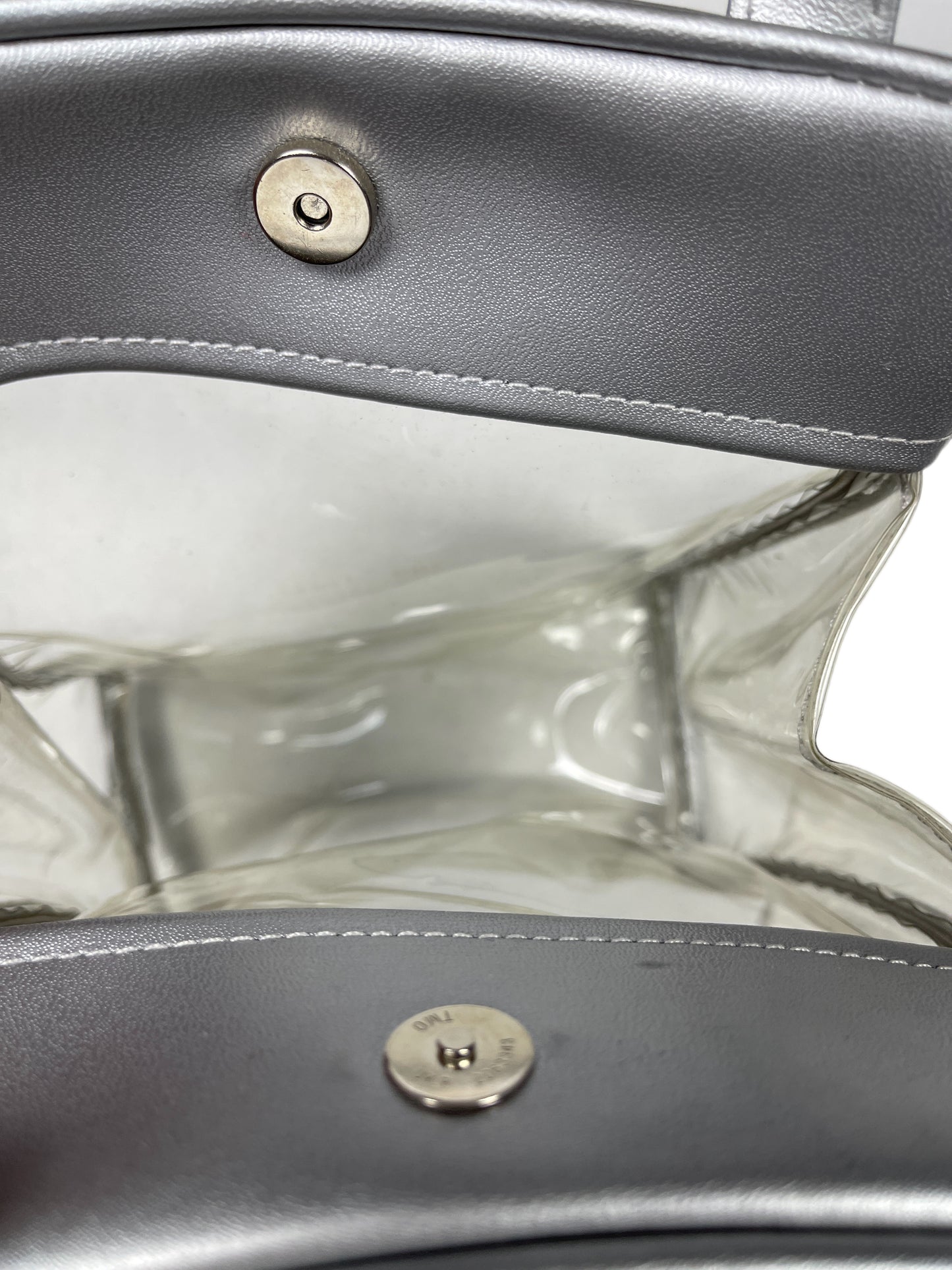Y2k See Through Hand Bag Silver Transparent