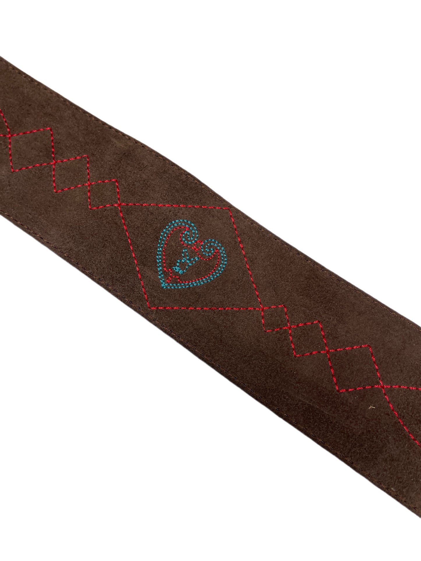 Y2k Playboy Thick Suede Leather Belt Brown 2004