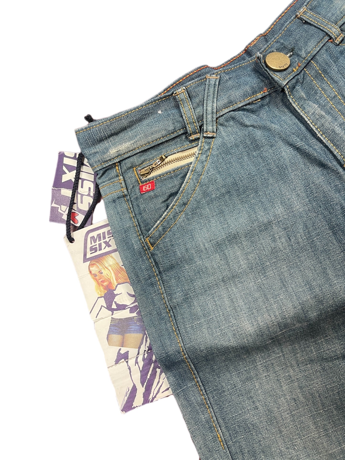 Y2k Miss Sixty Deadstock Bootcut Denim Pants Blue - M