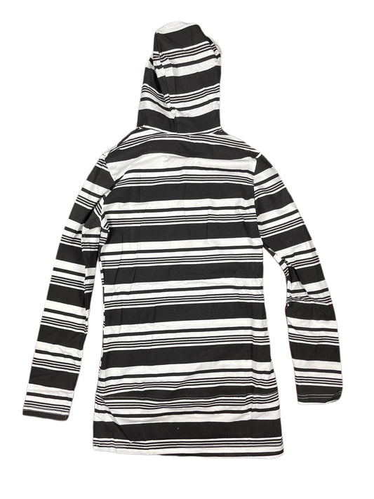 Y2k Moda Piu Long Sleeve Dress with Hood Black White - L/XL