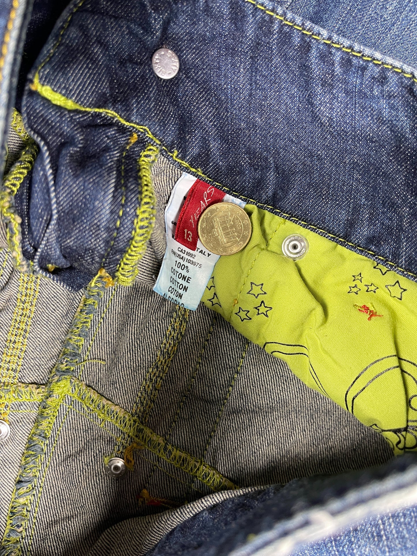 Y2k Miss Sixty Low Waist Denim Shorts Blue - XXS