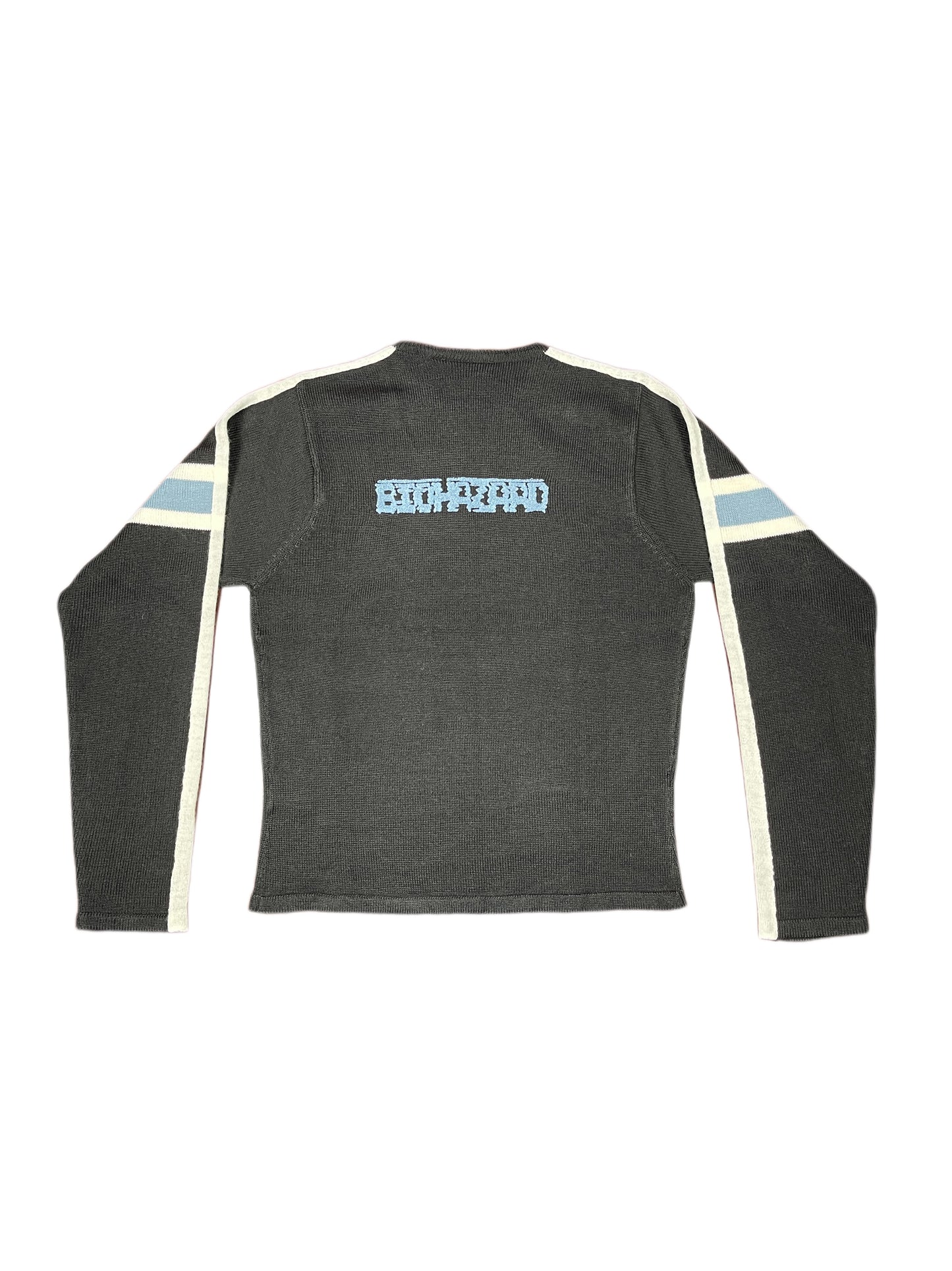 Y2k Biohazard Knit Sweatshirt Black - L