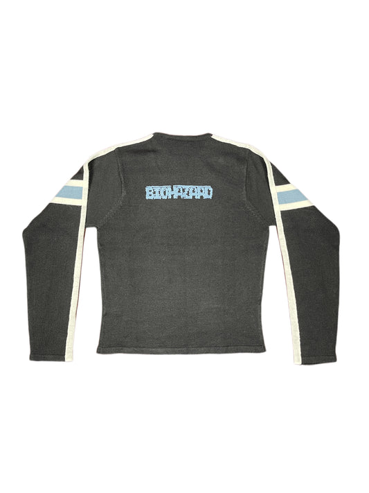Y2k Biohazard Knit Sweatshirt Black - L