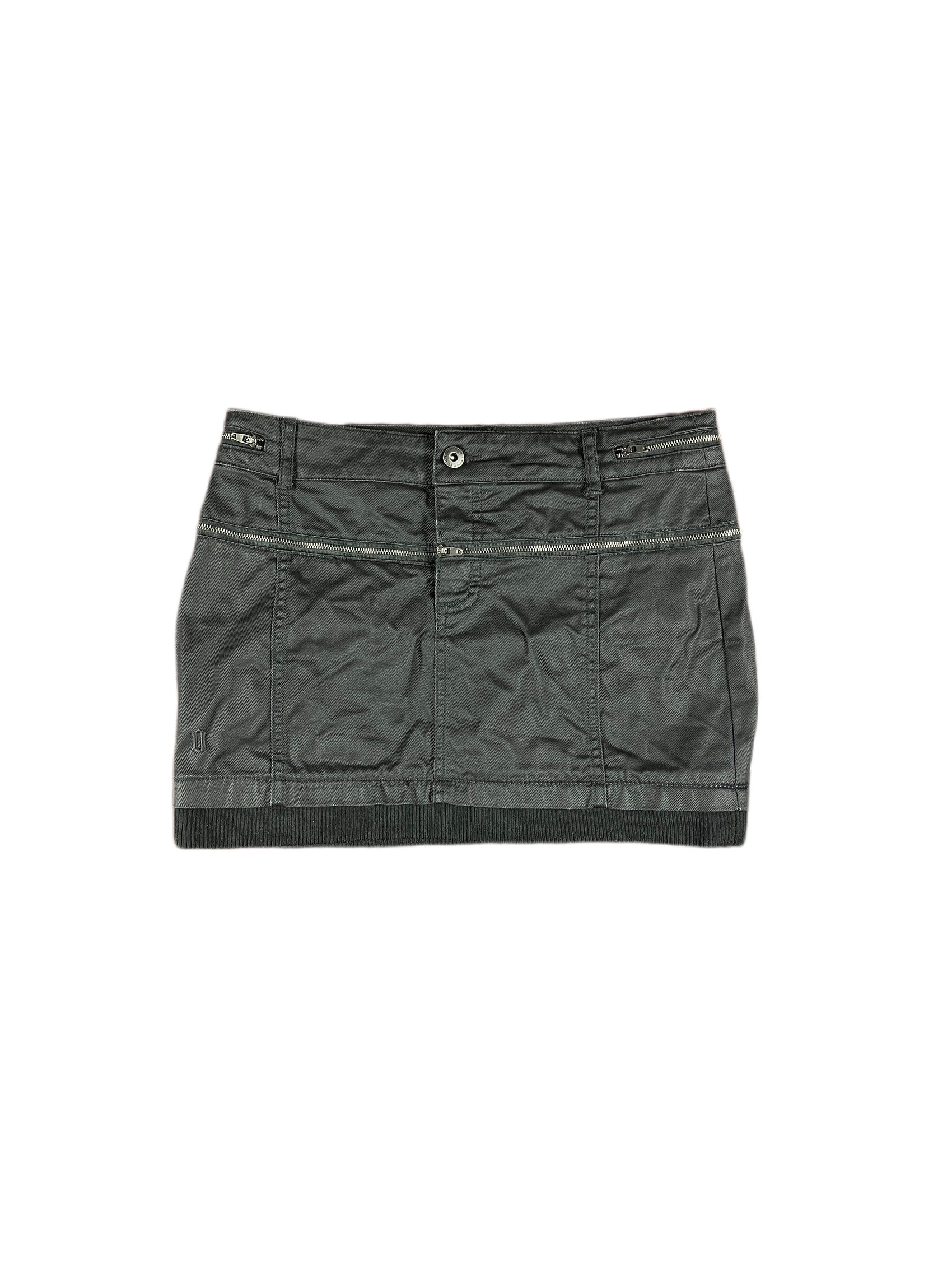 Y2k Only Mini Skirt Gray - S