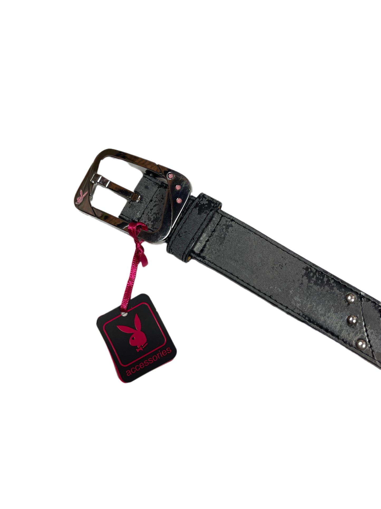 Y2k Playboy Belt Gray Black 2004