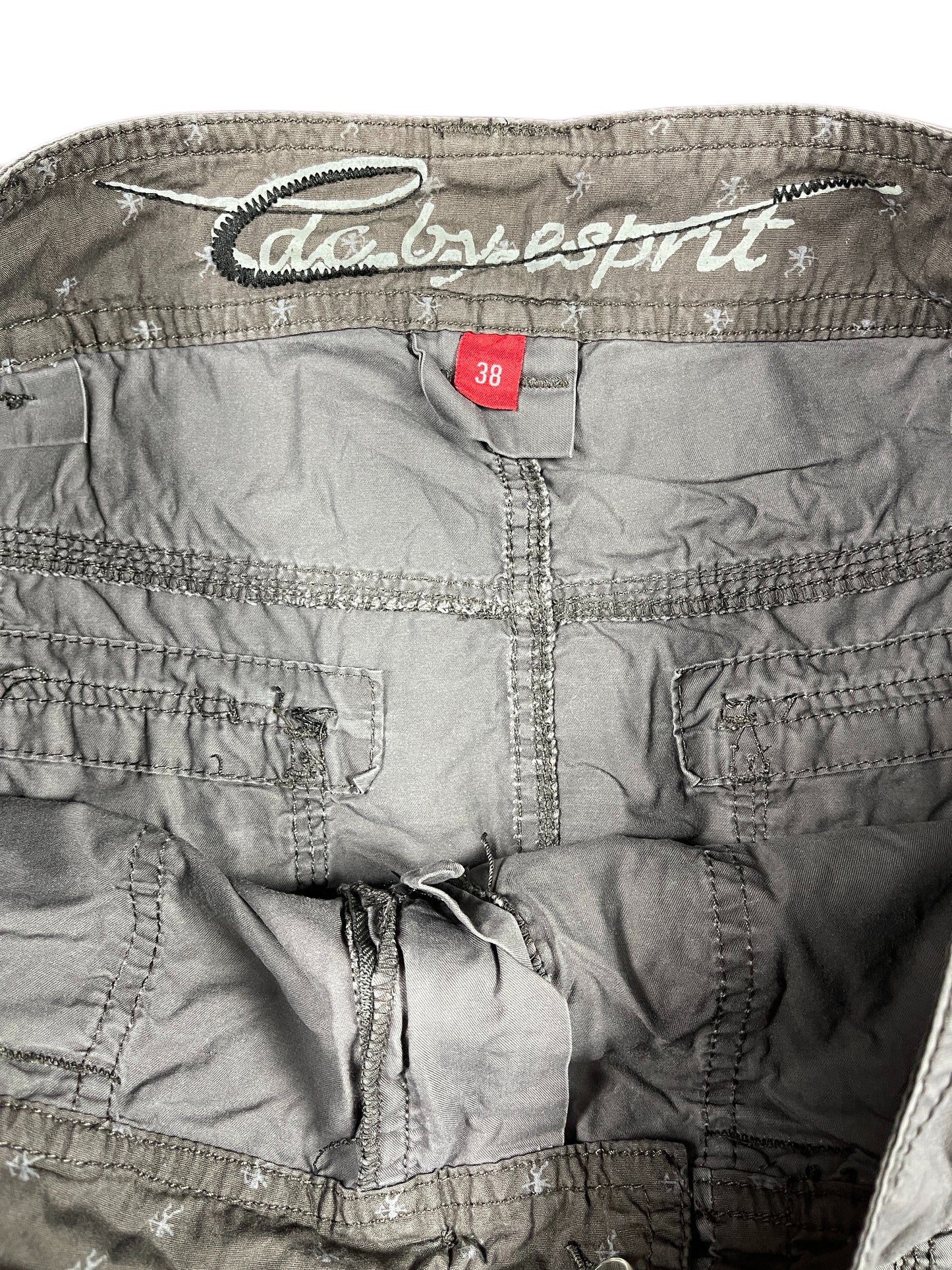 Y2k Esprit Skirt Khaki Brown - M