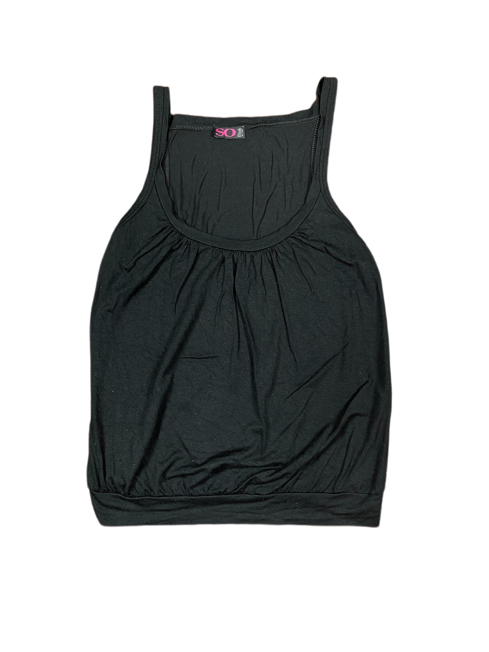 Y2k So Kitsch Paris Sleeveless Top Black - M
