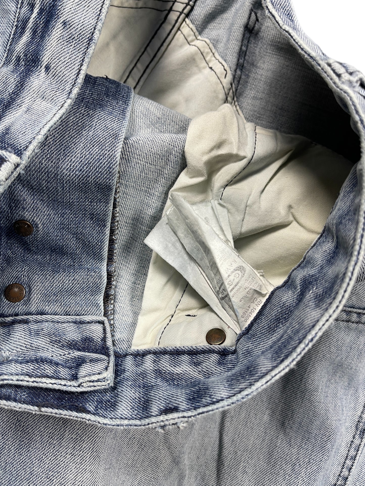 Y2k G-Star RAW Denim Pants Blue White - L