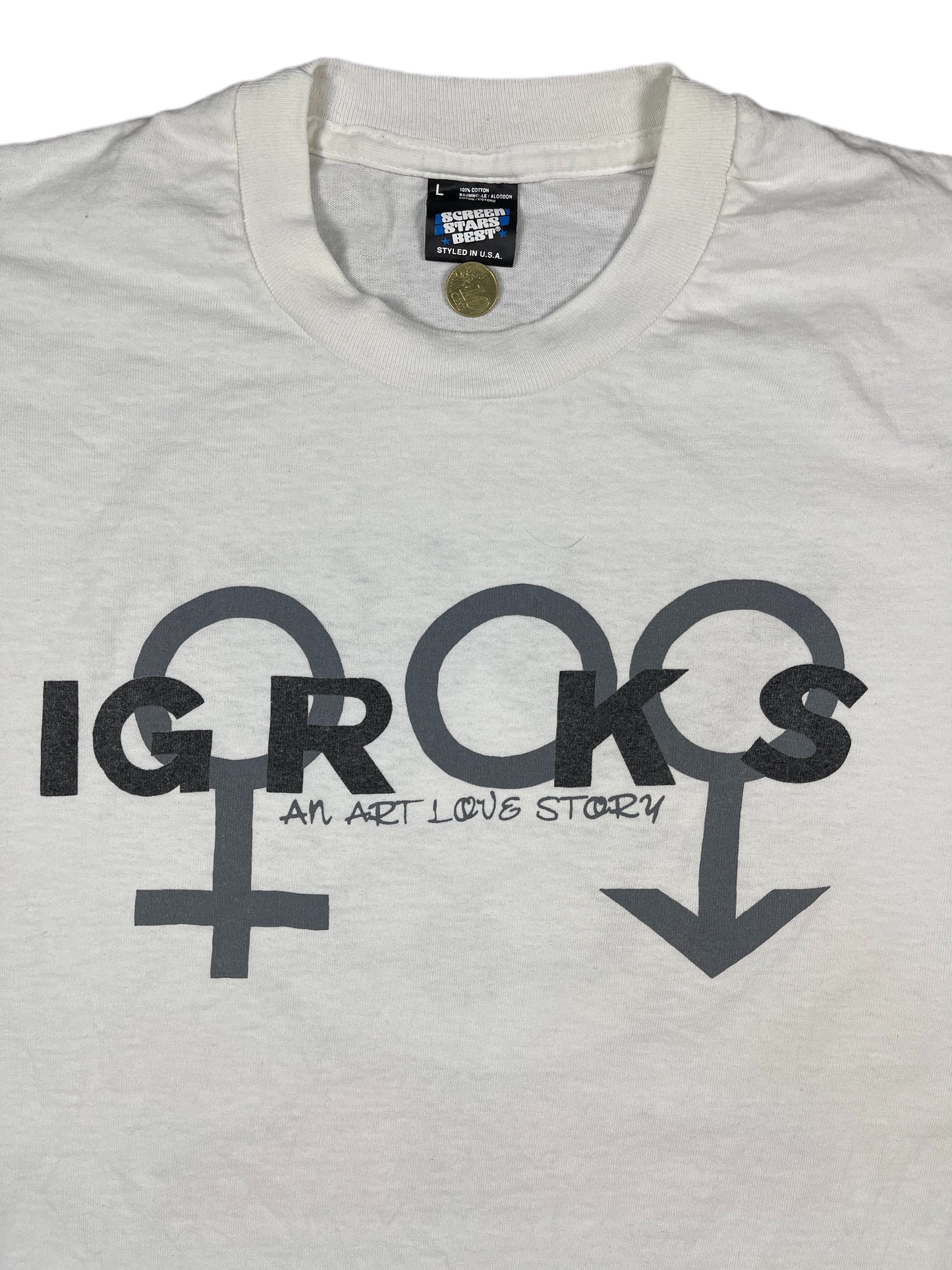 Vintage IGRKS Screen Stars T-Shirt White 1991 - L