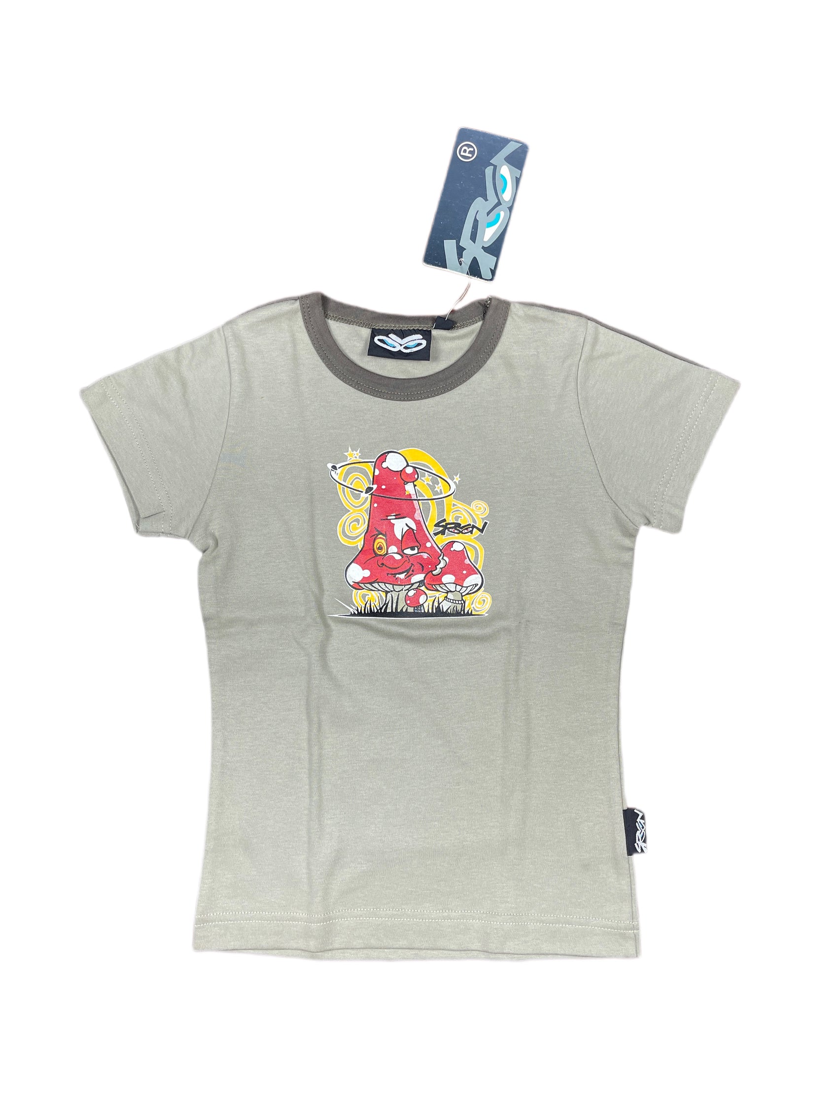 Y2k Spoon Short Sleeve Top Gray - M