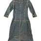 Y2k Short Sleeve Denim Dress Blue S