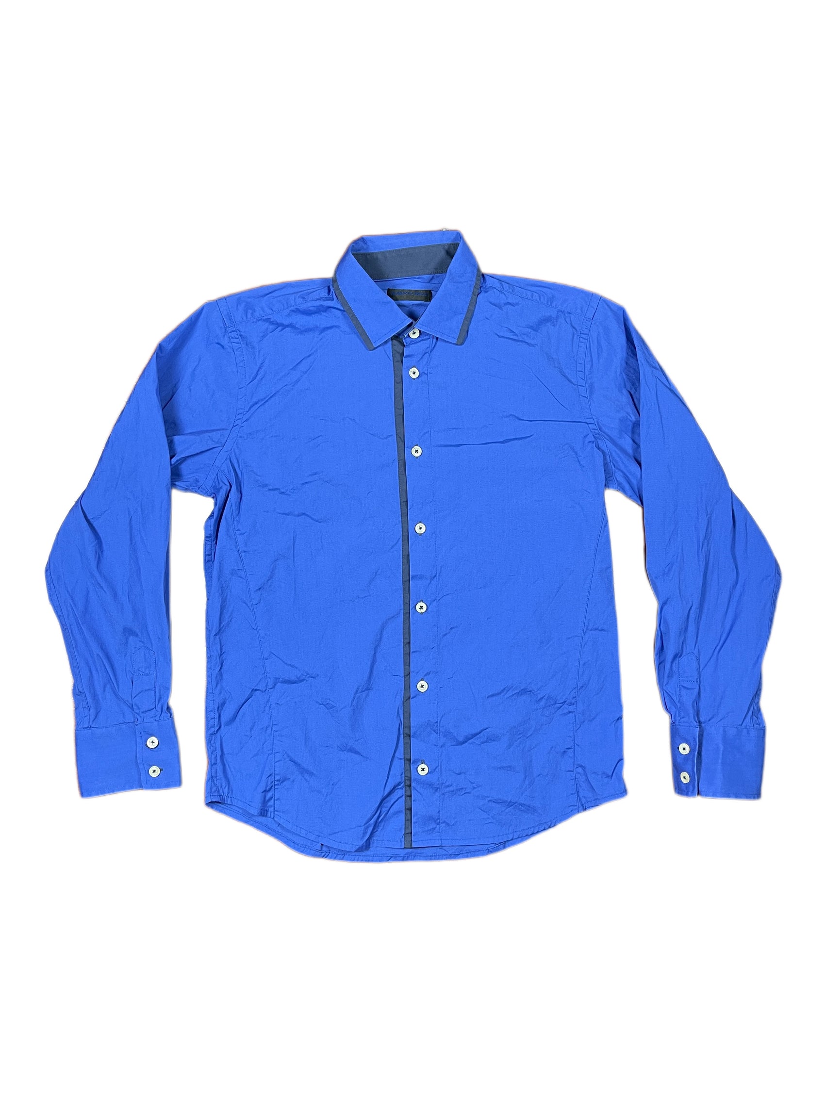 Vintage Roberto Bassi Long Sleeve Shirt Blue - M