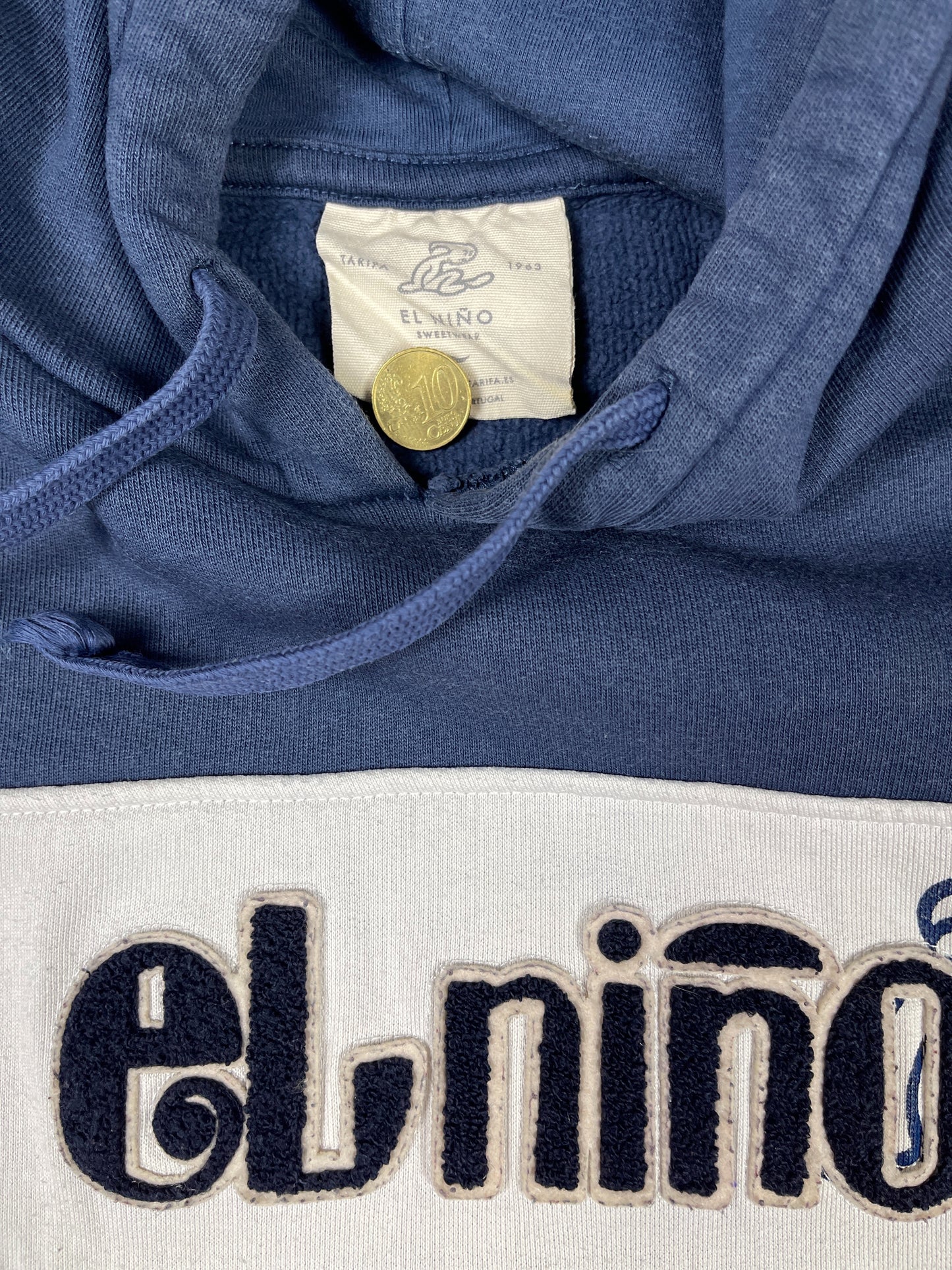 Y2k El Nino Hoodie Navy Red - S