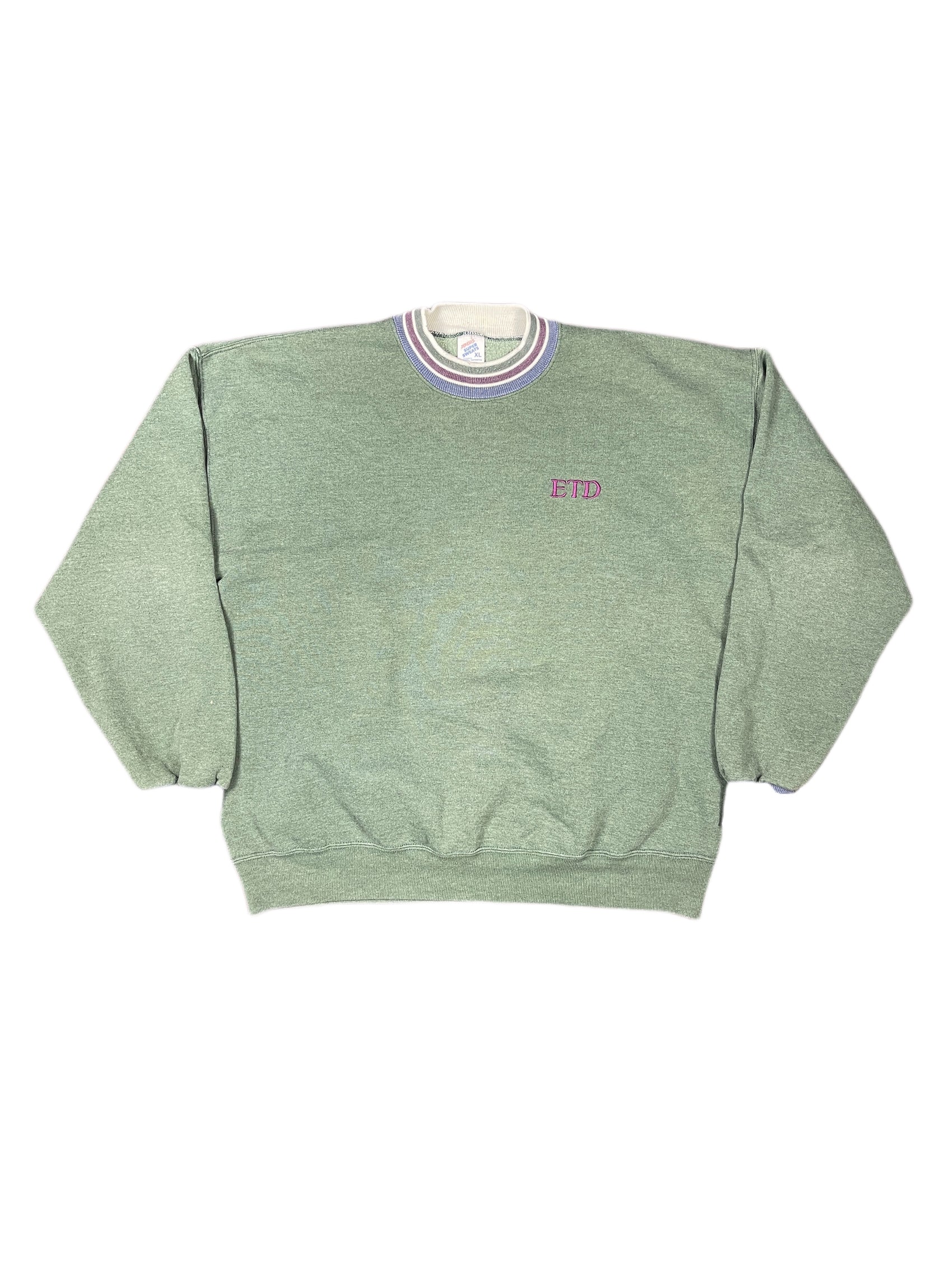 Vintage Jerzees Super Sweatshirt Green - XL