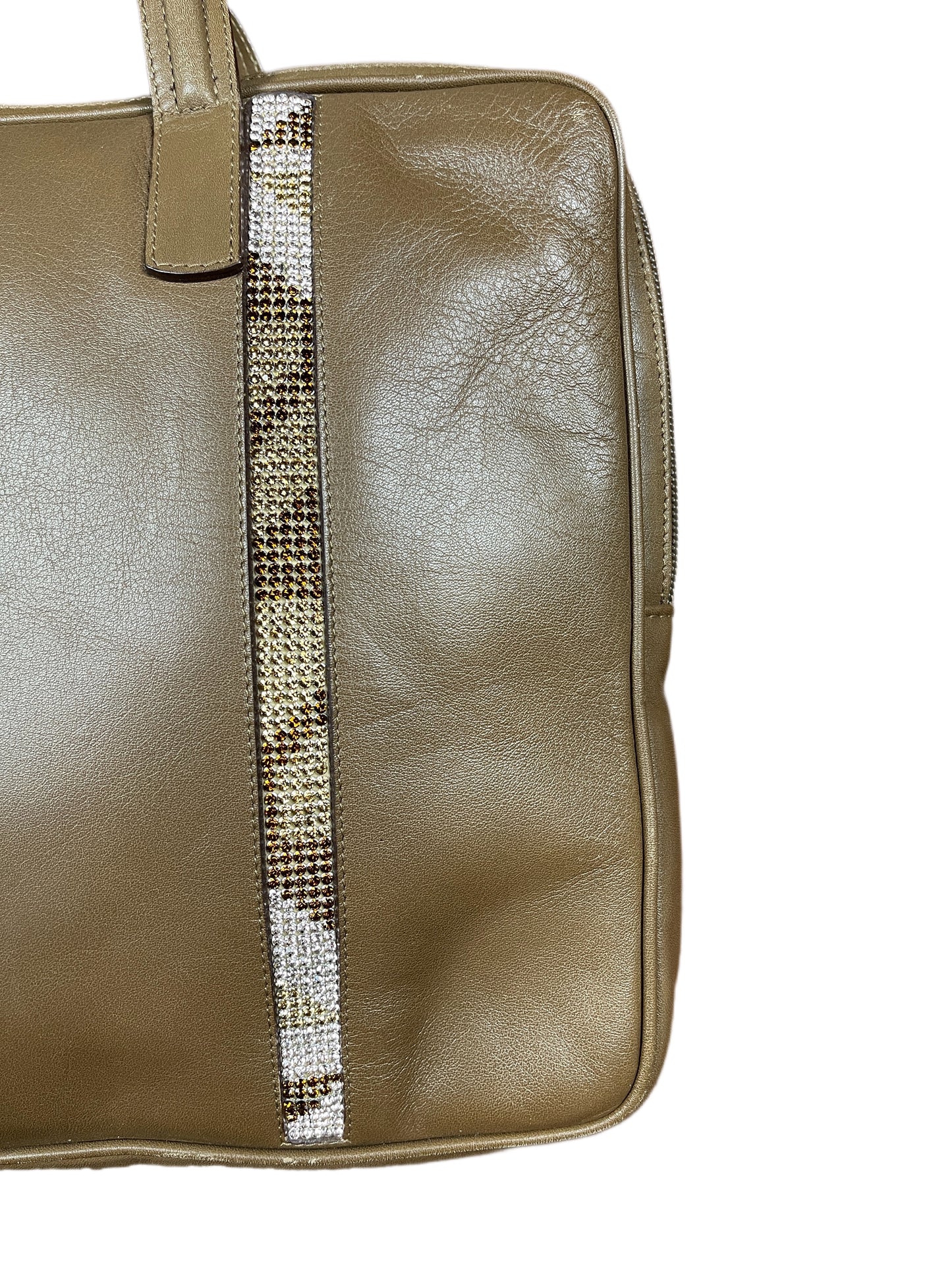 Vintage Balmain Leather Business Bag Brown