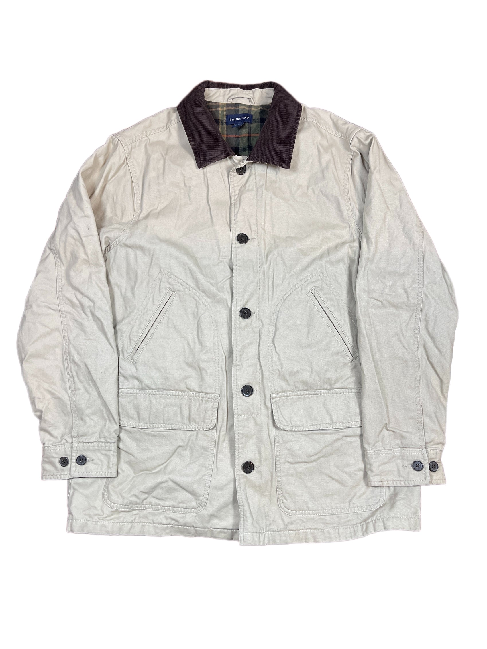Vintage Lands' End Jacket Cream Old Money - L