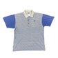 Y2k Reebok Polo Shirt Checkered Grey Blue - L
