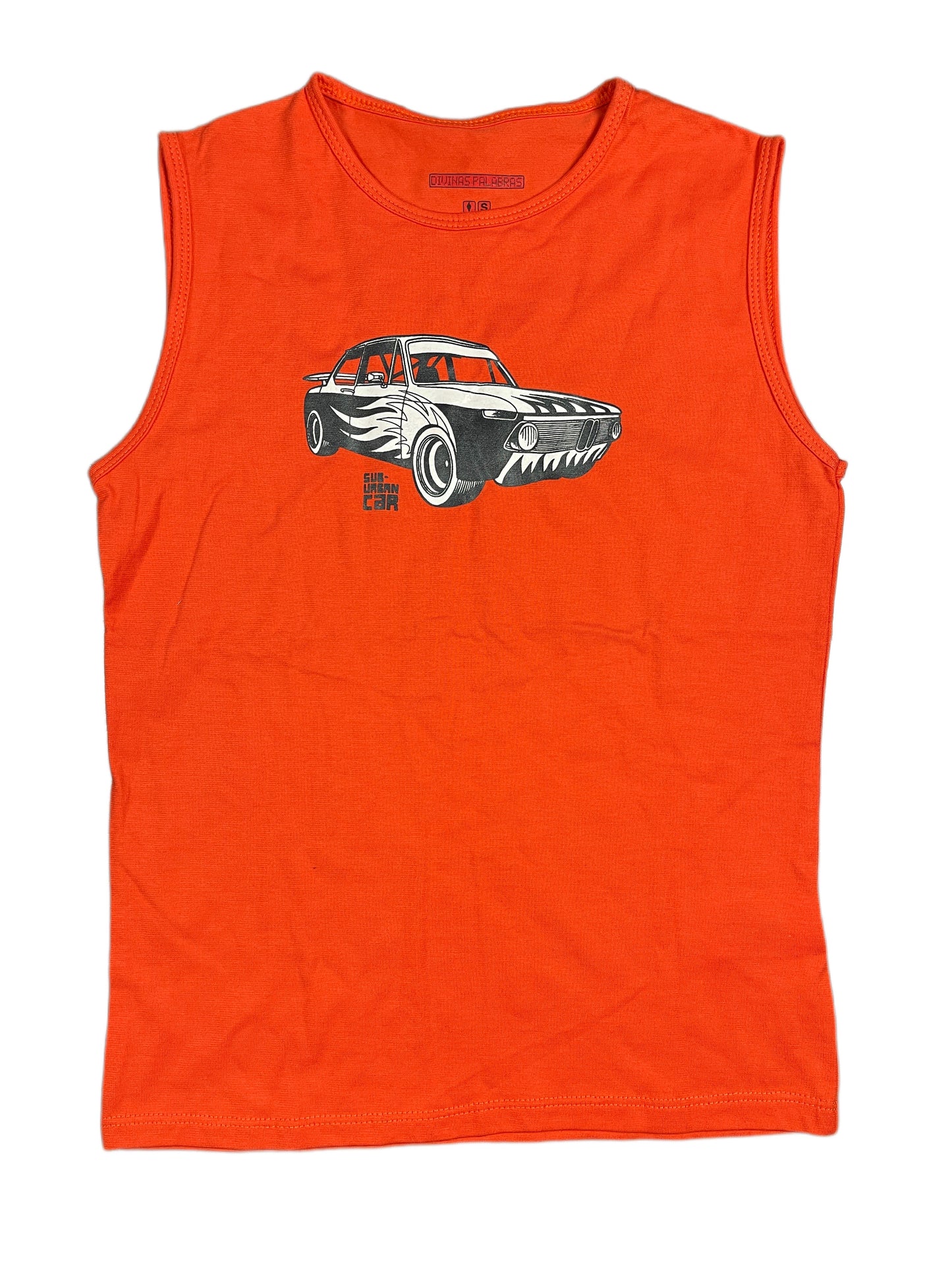 Divinas Palabras Sleeveless Top Red Orange - S