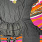 Y2k Patrice Breal Short Sleeve Top Black Pink - XS
