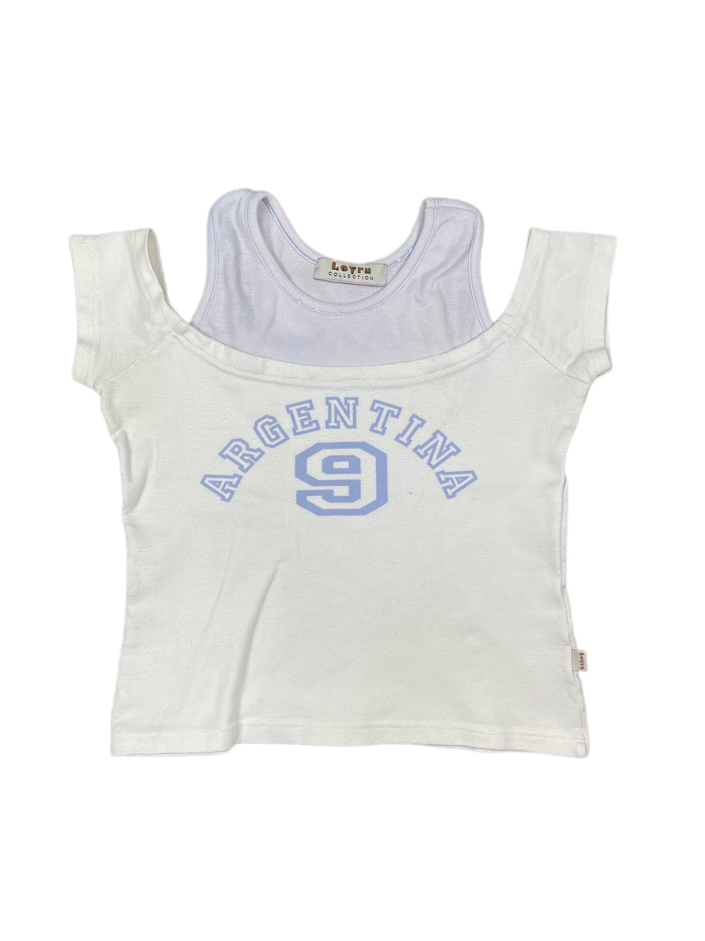 Y2k Sleeveless Top Argentina White - M