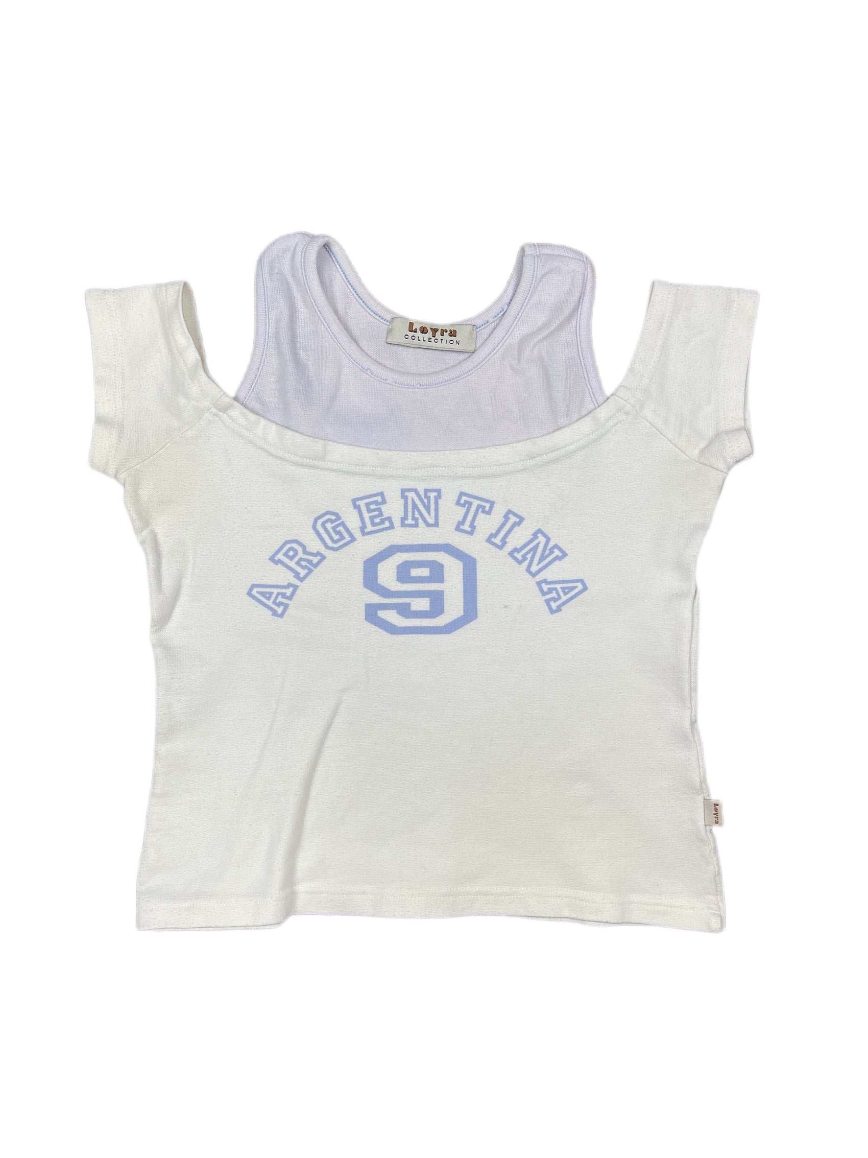 Y2k Sleeveless Top Argentina White - M