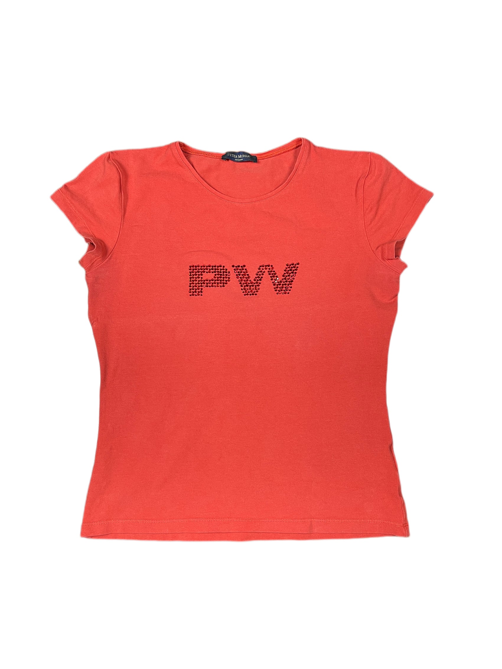 Y2k Peter Murray Short Sleeve Top Red - S