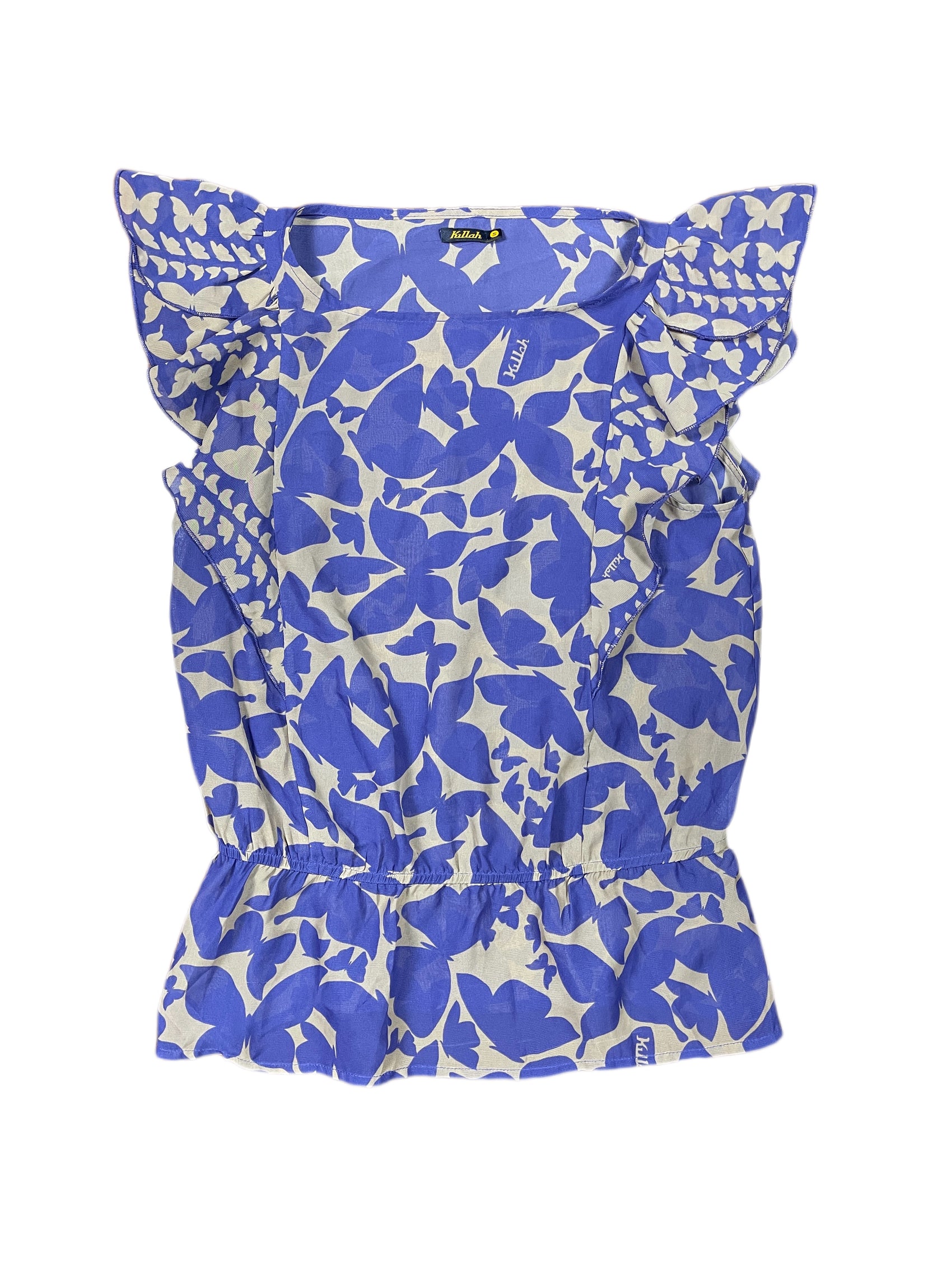 Y2k Killah Sleeveless Top Blue - S