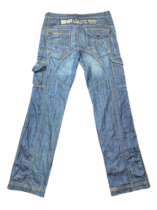 Y2k Koroshi Denim Pants Blue - XL