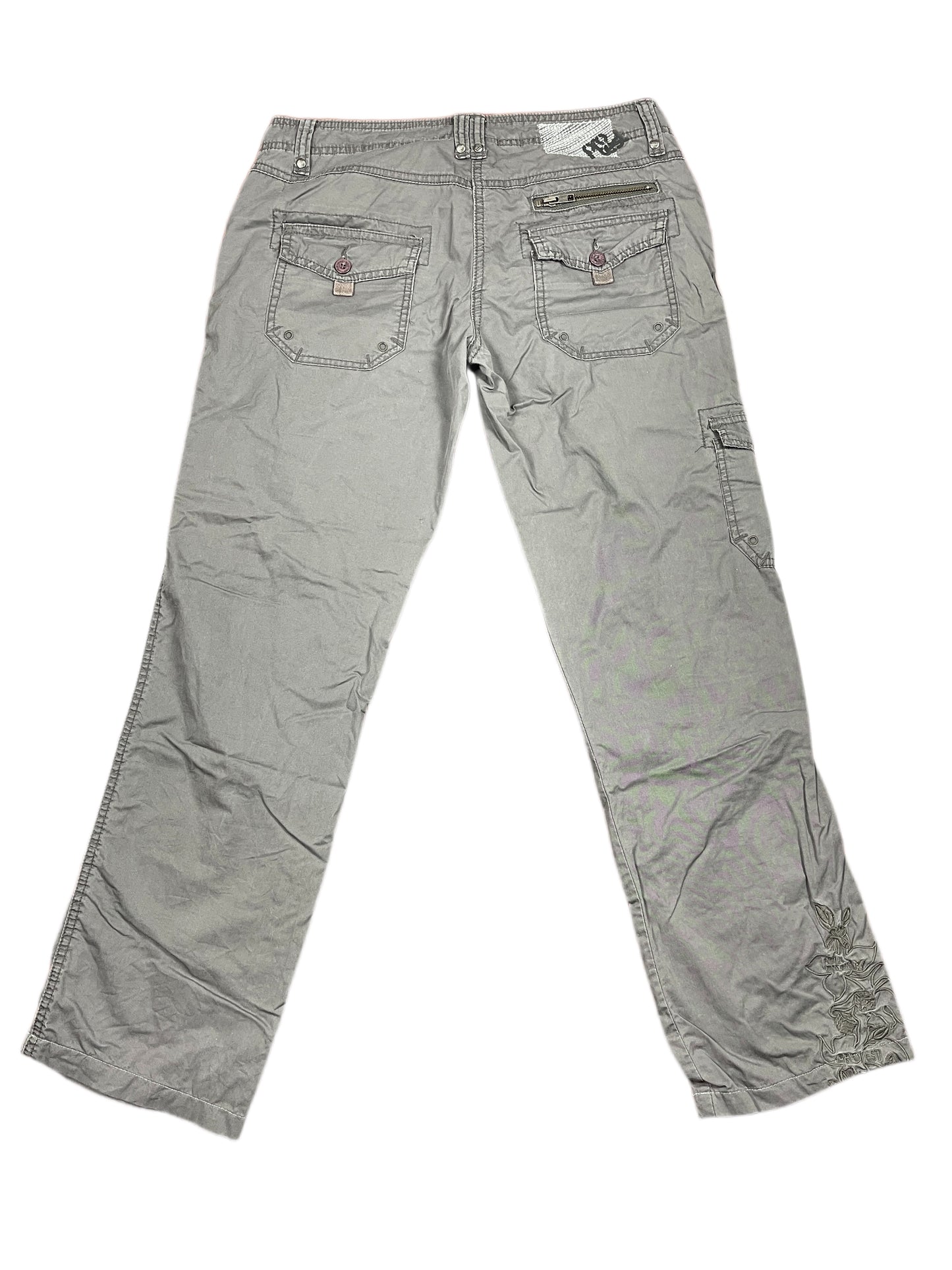 Y2k Protest 2000s Cargo Pants Gray - M