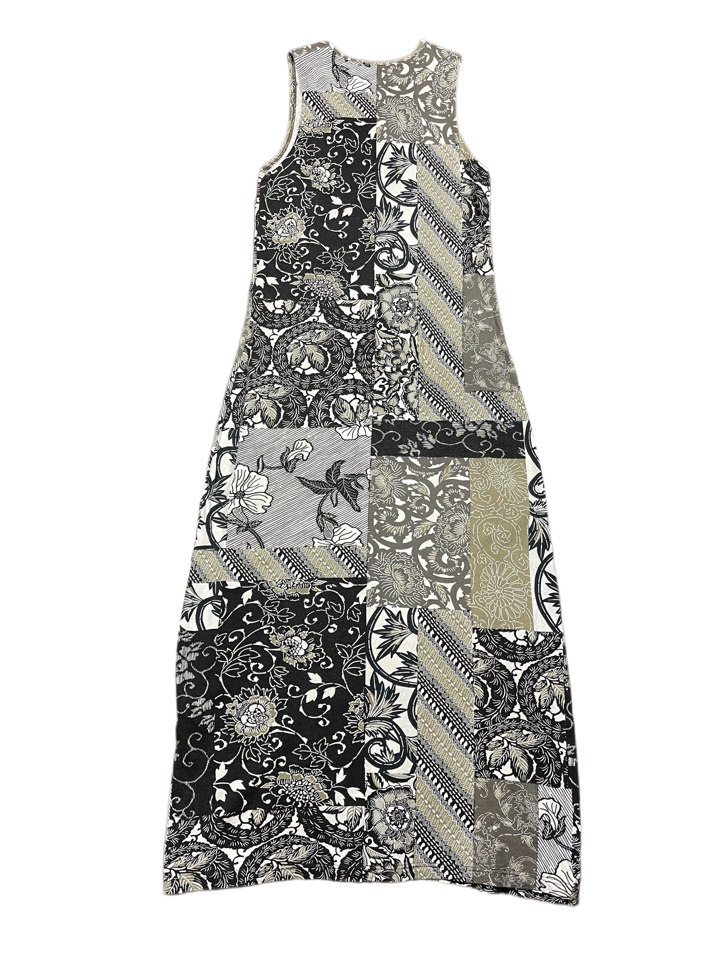 Vintage Olsen Sleeveless Dress Gray Black - S