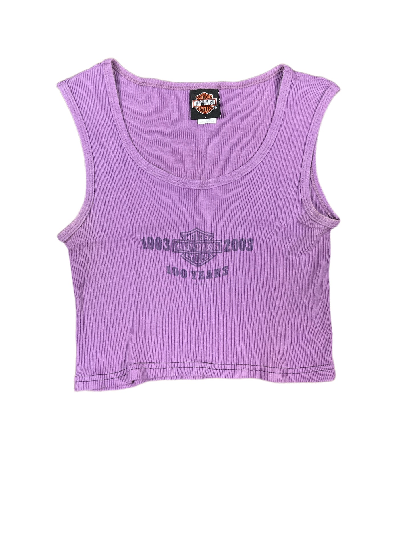 Vintage Harley Davidson Sleeveless Top Purple 2003 - L