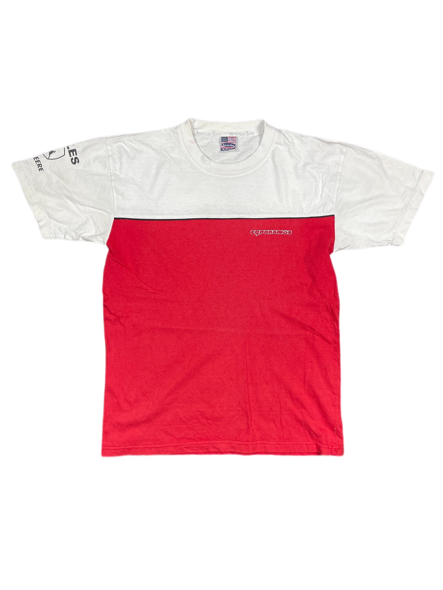 Vintage Argonomos T-Shirt Red White 90s - M