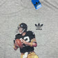 Vintage Adidas 1980s NFL T-Shirt Gray - M