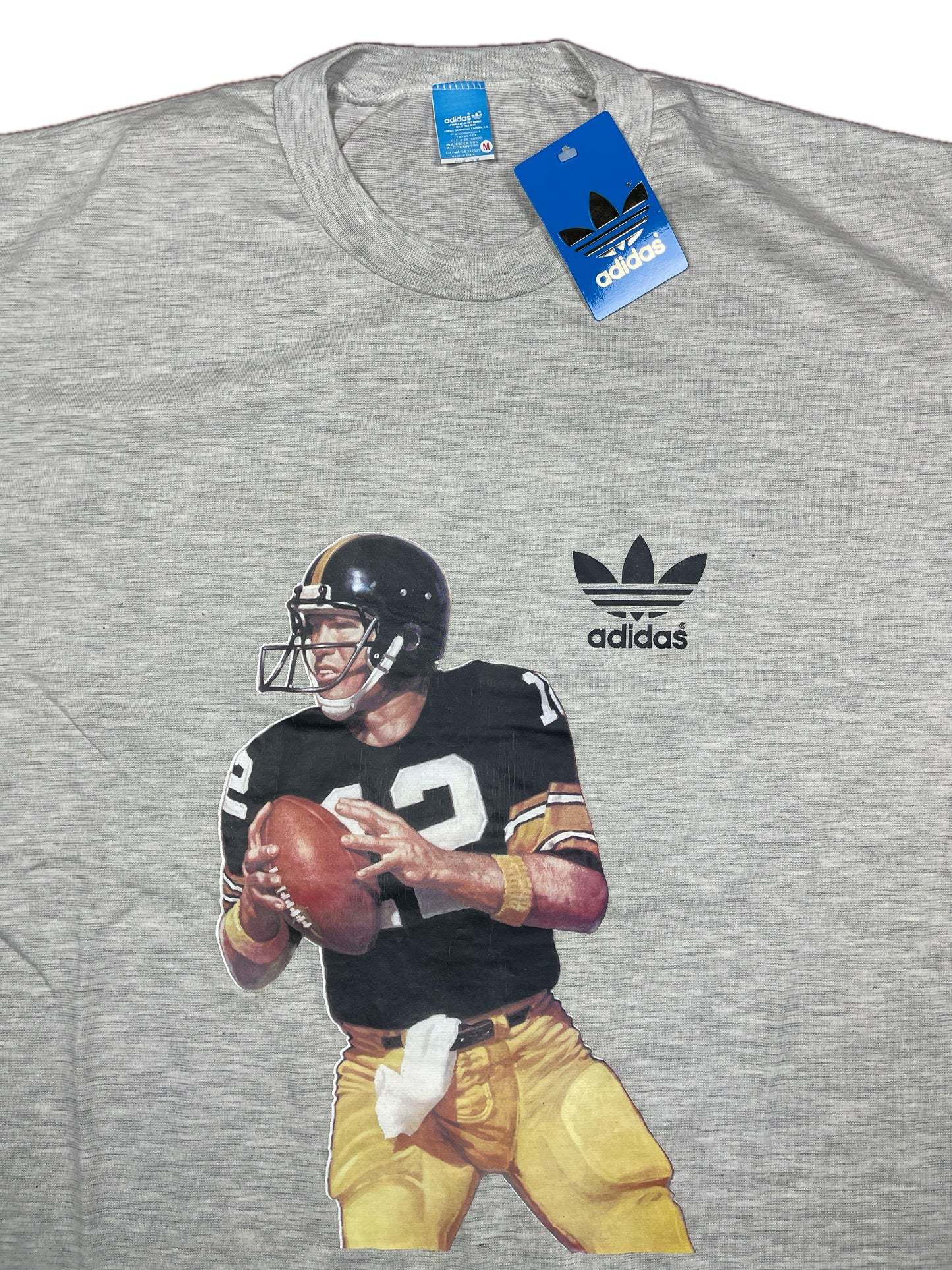 Vintage Adidas 1980s NFL T-Shirt Gray - M
