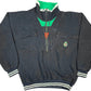 Vintage Hugo Boss Zip Sweatshirt Blue Cotton L/XL