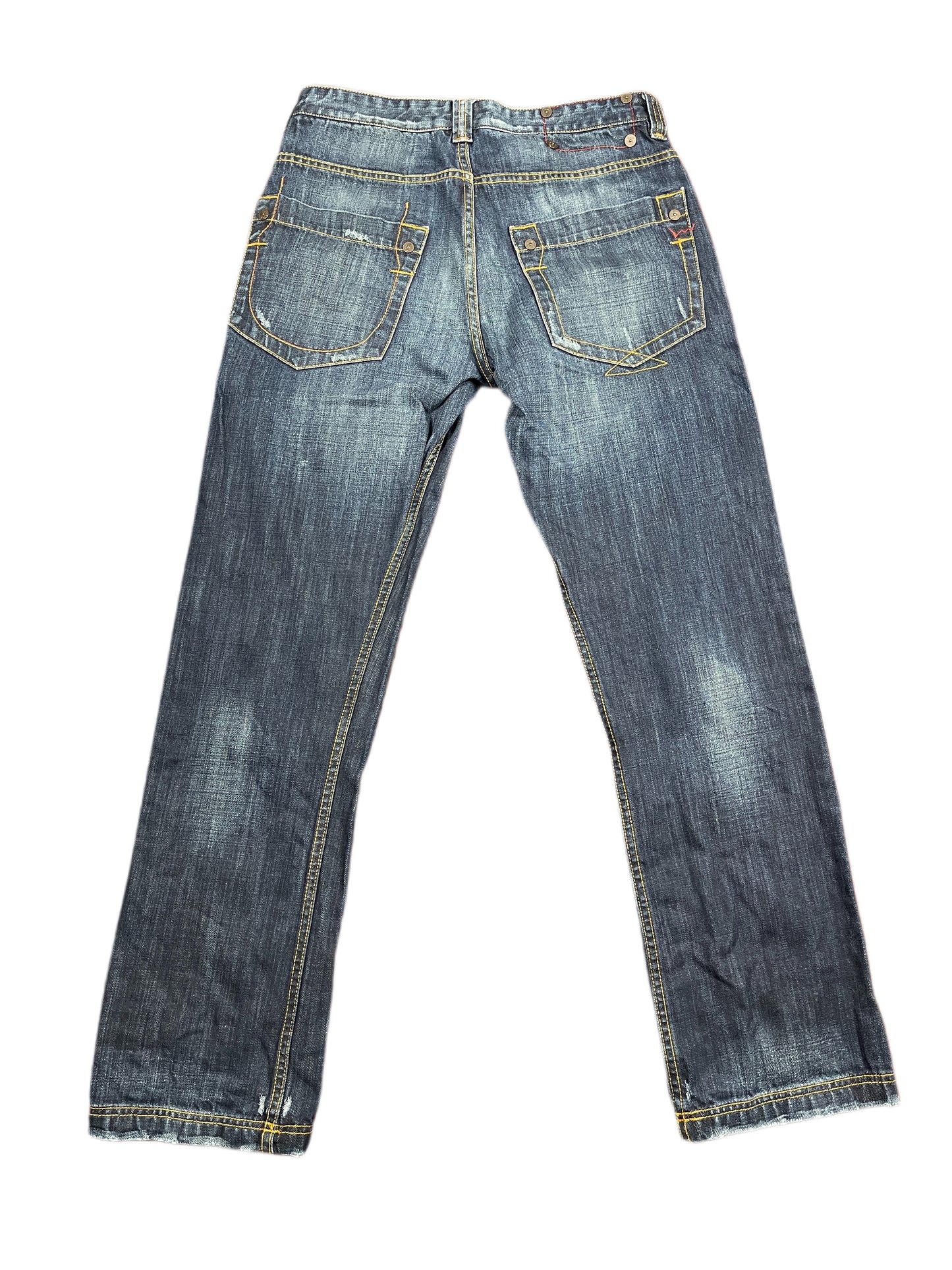 Y2k Crmj Bootcut Denim Pants Blue - S/M