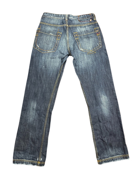Y2k Crmj Bootcut Denim Pants Blue - S/M