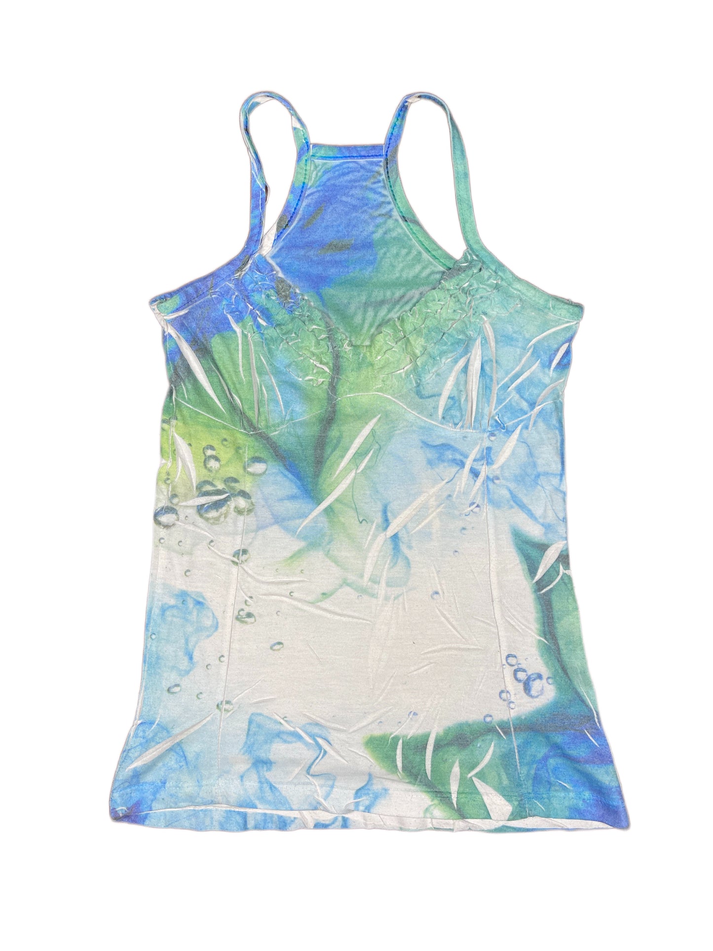 Y2k Miss Pop Sleeveless Top Blue - S/M